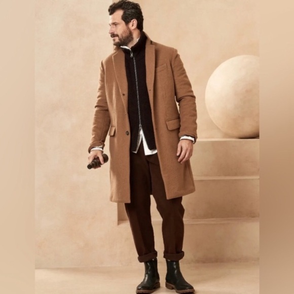 NWT! Banana Republic Burnt Umber Double-Knit Sweater Jacket - Medium Tall - Picture 4 of 5